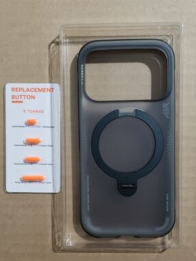 Torras Q3 Air Spin Stand Case For iPhone 17 Pro 6.3", Magsafe, Shadow Black